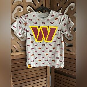 NFL Kids Gray Tee with Red and Yellow Logo- Size 8